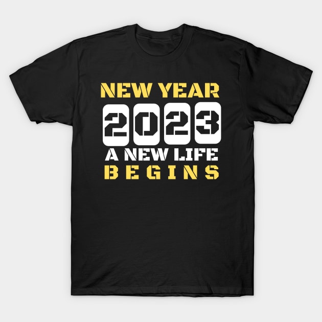 2023 New Year Odometer A new life begins T-Shirt by ARTSYVIBES111